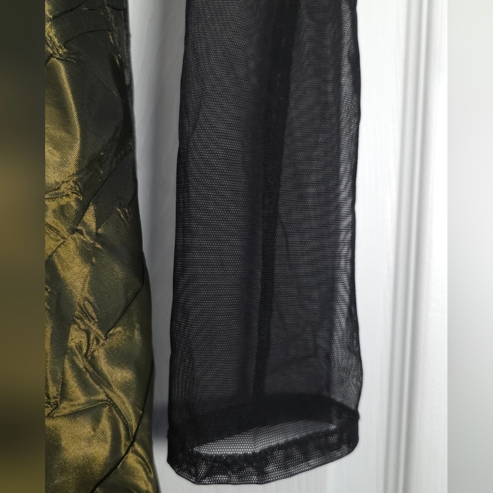 Marie Saint Pierre Avant Garde Couture Jacket Tunic - Gold/Green Taffeta S - Picture 8 of 11